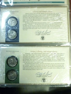 1999-2009 State Quarter FIRST DAY COIN COVERS All 50 States+ DC & Territories - Image 1 of 4
