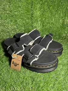 Scarpe sandali Dr Martens uomo taglia 13 Myles neri scamosciati fibbia slide - Foto 1 di 6