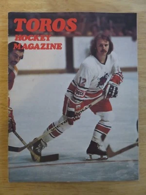 WHA TORONTO TOROS vs QUEBEC NORDIQUES 1974-75 Program TOM SIMPSON PAUL HENDERSON - Image 1 of 2