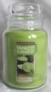 Yankee Candle Large Jar Candle 110-150 hrs 22 oz FRESH LIME & CILANTRO green - Picture 1 of 3
