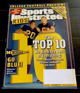 Chad Henne Rookie Cover Mike Hart SI For Kids Rare Cover Michigan 2007 No Cards