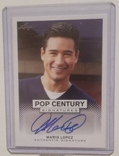 Mario Lopez 2013 Leaf Pop Century Autograph Saved By The Bell Autograph Card COA