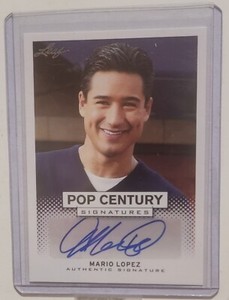 Mario Lopez 2013 Leaf Pop Century Autograph Saved By The Bell Autograph Card COA