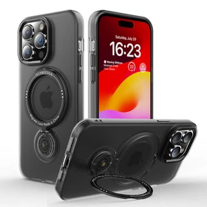 Para Apple iPhone 15 Plus Pro Max Mag Estuche Seguro 360 Magnético Giratorio Soporte Cubierta - Imagen 1 de 49