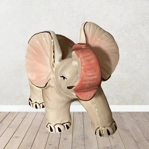 Vintage Hand Painted Elephant Figurine Porcelain Home Collectible Ornament Piece - Picture 1 of 10