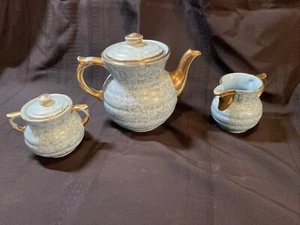 Enterprise Aluminum Co 22K Gold Coffee Pot Drip O Lator Set of 3 Collectible VTG - Picture 1 of 17