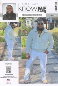 Know Me ME2017 Windbreaker Jacket & Colorblocked Fly-Front Pants Sz 44-52 UNCUT - Picture 1 of 4