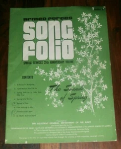 ARMED FORCES SONG FOLIO # 8 - 1966 - Spartiti per le truppe USA - SHEET MUSIC - Imagen 1 de 3