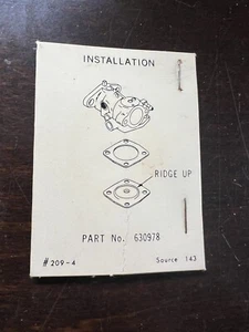 Tecumseh New Old Stock # 630978 CARBURETOR DIAPHRAGM  - Picture 1 of 2