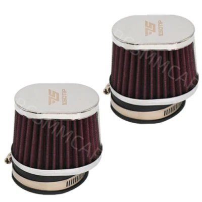 2Pcs High Flow Air Filter Air Cleaner Intake Pod Kit For Off Road Motorcycle ATV - Image 1 of 4