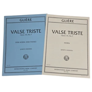 Gliere Valse Triste Op 35 No 7 Sheet Music French Horn And Piano Score Duet - Picture 1 of 6