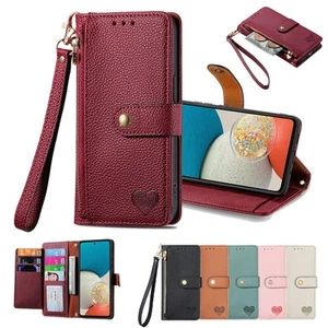 For Samsung A43 A50 A30S A52 A51 A71 A40 A70S Zip Wallet Case Flip Leather Cover - Picture 1 of 18