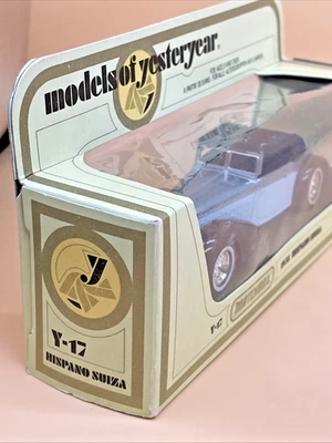 Modelos Matchbox de Antaño Y‐17 Hispano Suiza - Diseño 1938 1978 Lesney en Caja Foto 1 de 4