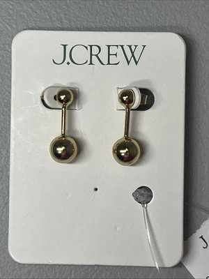J Crew delicados pendientes orbitales enchapados en oro clásicos Foto 1 de 4
