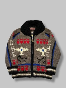 Made In Canada Longhouse Chevignon Cowichan Sweater All Over Pattern - Picture 1 of 9