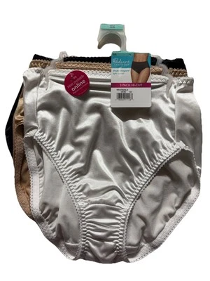 S/5 Vanity Fair Radiant UNDERSHPERS Hi-Cut 3-Pk Blanco Miel Beige Negro Pequeño Foto 1 de 4