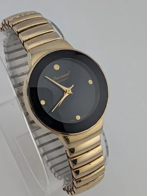 Reloj Precision By Gruen Mujer 28mm Tono Dorado Banda Elástica - Batería Nueva Foto 1 de 4