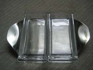 WMF Kabarett 514 WAGENFELD Cromargan Glas Pressglas 60er 1960 selten rar Einsatz - Bild 1 von 7