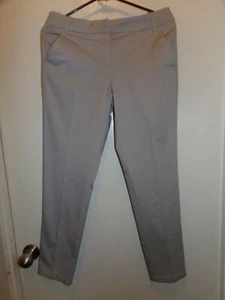 New York & Company Stretch Khaki Beige Dress Cotton Slacks Business Sz 6 EUC - Picture 1 of 6