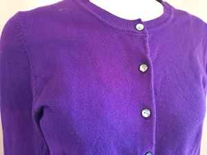 Charter Club Violet Purple Cardigan Sweater Women's L Long Sleeves Rayon/Nylon - Picture 1 of 4