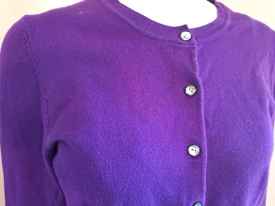 Cárdigan Suéter Charter Club Violeta Púrpura Para Mujer L Mangas Largas Rayón/Nylon Foto 1 de 4