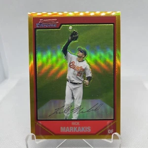 2007 Bowman Chrome Gold Refractor /50 Nick Markakis #20 - Picture 1 of 2