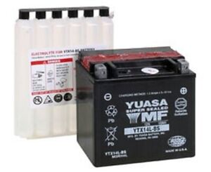 Yuasa Battery Maintenance Free Battery YTX14L-BS Harley Davidson