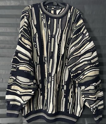 Vintage Cotton Traders Coogi Style 3D Knit Sweater XXL - Image 1 of 4