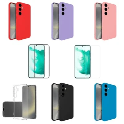 Funda Para Samsung Galaxy S25 Silicona Gel Lisa + Protector Cristal 5D o Normal - Imagen 1 de 3