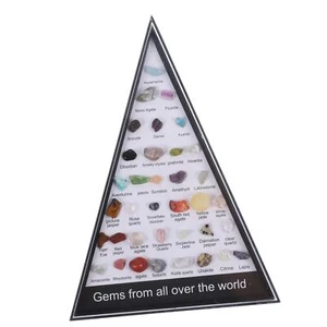 Juego de 36 piezas de cuarzo rocas decorativas chakra espécimen de piedra ágata - Imagen 1 de 9