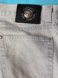Versace Jeans Signature Men's size 35/39 Washed light blue denim #CB9 - Picture 1 of 10