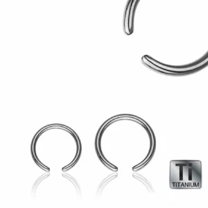 Piercing anello di bloccaggio argento setto naso orecchio labbro ombelico intimo aperto - Foto 1 di 4
