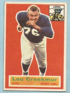 1956 Topps Football Lou Creekmur #8 Detroit Lions William & Mary EX+ **2