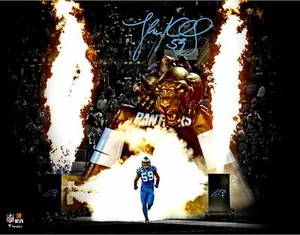 Luke Kuechly Panthers Signed 11x14 Fire Entrance Photo - Picture 1 of 1