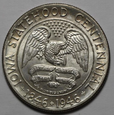 1946 Iowa Commemorative Half Dollar M528 - Image 1 of 2