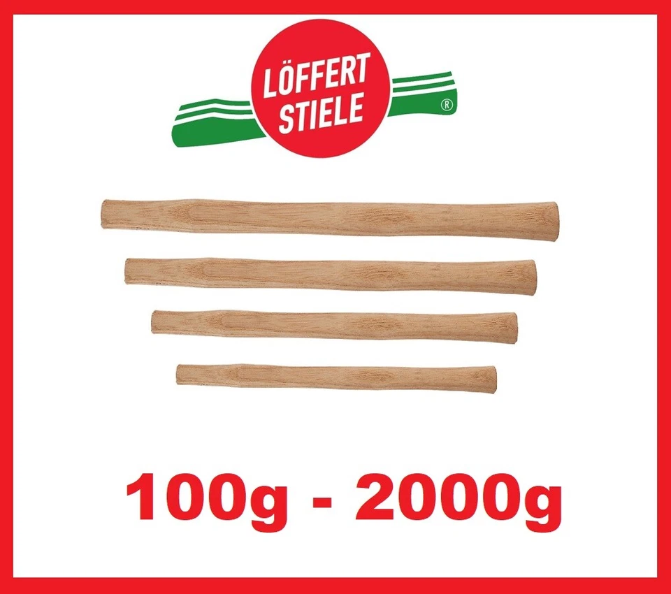 LÖFFERT Esche Schlosserhammer Hammerstiel DIN5111 Hammer Ersatzstiel geschliffen