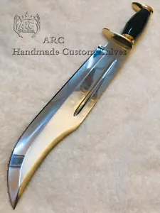18” CROCODILE DUNDEE HANDMADE D2 TOOL STEEL HUNTING BOWIE KNIFE HIGH POLISH - Picture 1 of 9