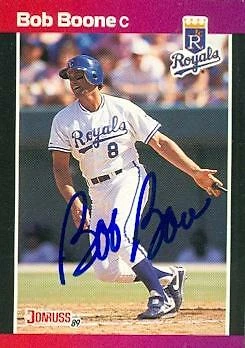 Bob Boone autographed Baseball Card (Kansas City Royals) 1989 Donruss #T-5 - Image 1 of 1