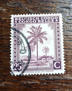 Belgisch Congo Kongo Belge 25 C 1942 Mi:BE-CD 210 - Oil palm trees - - Bild 1 von 2