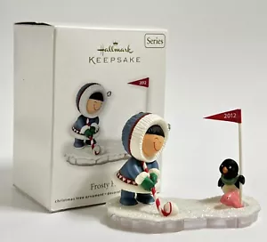 2012 Hallmark Keepsake “Frosty Friends” #33 Series Eskimo & Penguin Golfing - Picture 1 of 5