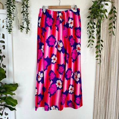 Maxi Falda TOCCA Retro Groovy Colorida Digital Floral Bonita en Rosa Arte para Usar Foto 1 de 4