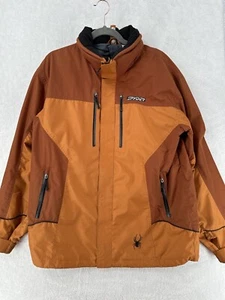 Spyder Jacket Mens Large Orange Brown Axys Ski Winter Snow Shell Waterproof - Bild 1 von 14