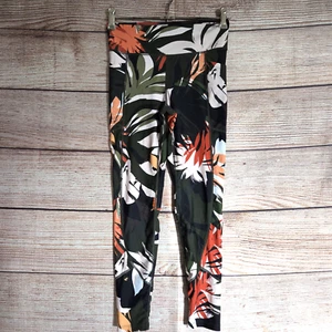 Rockwear Leggings ~ Size 8 Women's ~ 7/8 Length Tropical Activewear, leg pockets - Picture 1 of 9