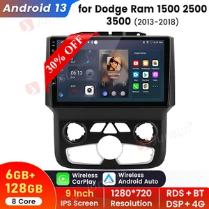 Radio estéreo de coche 6G+128G Android 13 Carplay para Dodge RAM 1500 2500 3500 2013-19 - Imagen 1 de 19