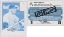 2016 Panini Donruss 1982 Design Test Proof Cyan /49 Matt Harvey #D82-17
