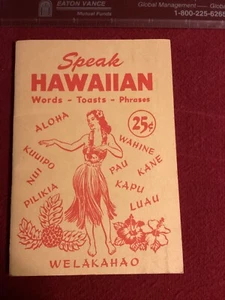 Vintage Speak Hawaiian Words - Toasts - Phrases ~Scotty Guletz~ Booklet Pamphlet - Picture 1 of 3