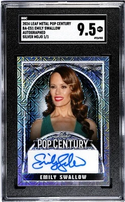 Emily Swallow 2024 Leaf Metal Pop Century #BA-ES1 Auto Silver Mojo 1/1 SGC 9.5 - Image 1 of 2