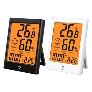 Indoor Temperature and Humidity Monitor Backlit Display Accurate Readings - Picture 1 of 29