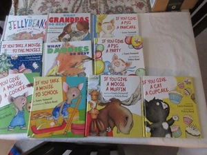 10 Laura Numeroff HC Books New EUC Mouse to the Movies Cat a Cupcake Pig a Party - Picture 1 of 3