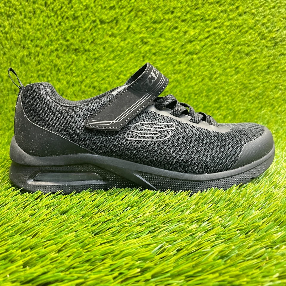 Skechers Microspec Max Gorvix Boys Size 4Y Black Athletic Running Shoes Sneakers - Image 1 of 4